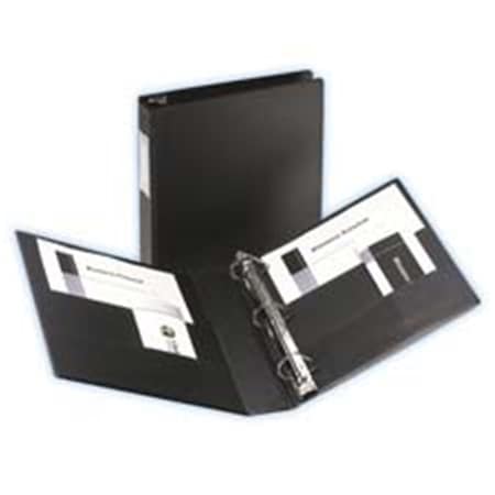 Workstation Consumer Products  Slant Ring Binder W-Label Holder- 3in.Cap- 11in.x8-.50in.- Black TH521145
